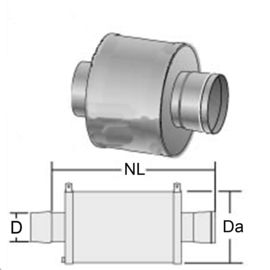 Abgasleitungs-Kompaktschalldämpfer